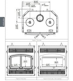 Enerzone 37 Inch Solution 2.5 ZC II Wood Burning Fireplace Indoor EB00059