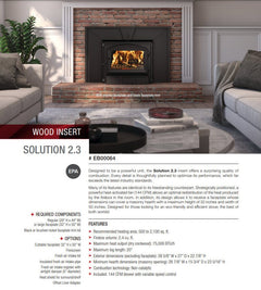 Enerzone 29 Inch Solution 2.3-I Wood Burning Insert Indoor EB00064