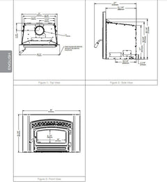 Enerzone 36 Inch Destination 1.9 Wood Burning Insert Compact High-Efficiency Heater Indoor EB00066