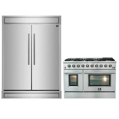 FORNO Appliance Package 2-Piece 48" Gas Range and Maderno 2-Piece Refrigerator/Freezer - FBDL-018-03CAUS