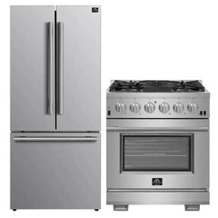 FORNO Appliance Package 2-Piece - 30" Range, 30" Refrigerator 17.5 cu. ft - FBDL-019-01CAUS