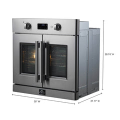 FORNO Asti 30-Inch Electric French Door Wall Oven FBOEL1333-30
