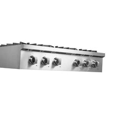 FORNO Cossato 36-Inch Gas Rangetop with 6 Sealed Burners in Stainless Steel, FCTGS5737-36