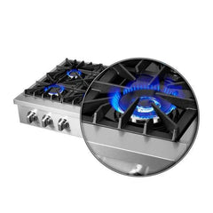 FORNO Cossato 36-Inch Gas Rangetop with 6 Sealed Burners in Stainless Steel, FCTGS5737-36