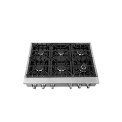 FORNO Cossato 36-Inch Gas Rangetop with 6 Sealed Burners in Stainless Steel, FCTGS5737-36