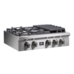 FORNO Spezia 30-Inch Gas Cooktop, 4 Burners FCTGS5751-30