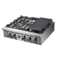 FORNO Spezia 30-Inch Gas Cooktop, 4 Burners FCTGS5751-30