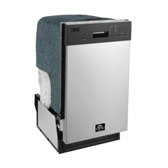 FORNO Polo 18-Inch Built-In Dishwasher, Compact Efficiency with Advanced Features - FDWBI8041-18