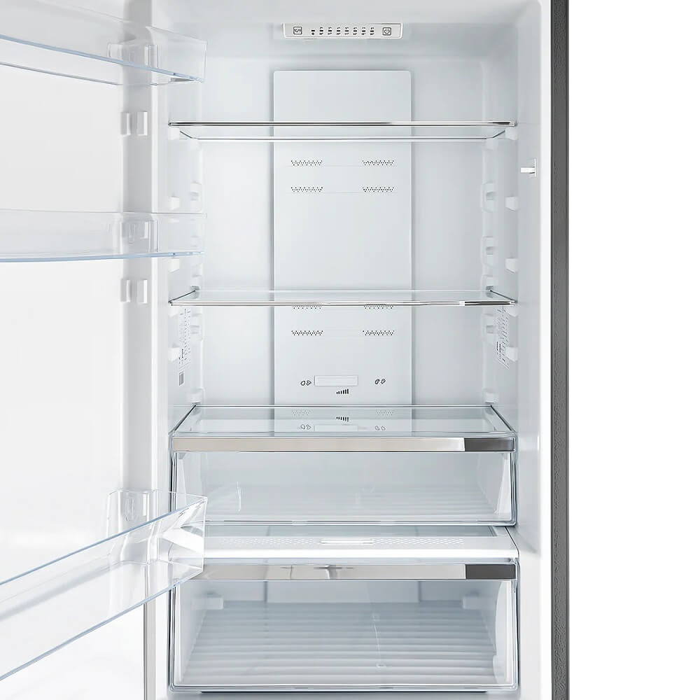 FORNO Guardia 23.4 Inch 10.8 cu. ft. Left Swing Refrigerator with Bottom Freezer in Stainless Steel, FFFFD1778-24LS