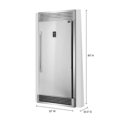 FORNO Rizzuto 32″ 13.8 cu. ft. Right Hand Swing Dual Zone Refrigerator/Freezer in Stainless Steel with Grill Trim Kit, FFFFD1933-32RS