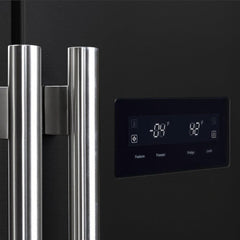 FORNO Salerno 33-Inch Side by side built-in Refrigerator 15.6cuft, Black FFRBI1805-33BLK