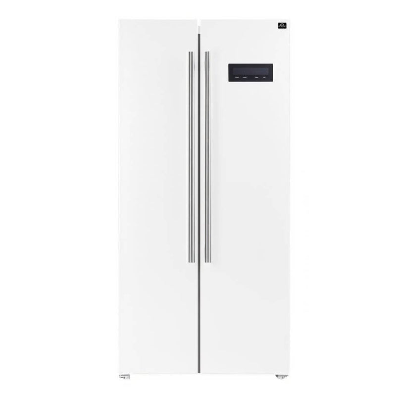 FORNO Salerno 33-Inch Side by side built-in Refrigerator 15.6cuft White FFRBI1805-33WHT