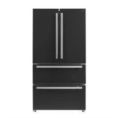 FORNO Moena 36 Inch French Door Refrigerator, 19 cu. ft., Ice Maker – FFRBI1820-36SB