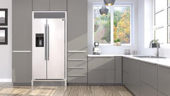 FORNO Salerno 36-Inch Side by side built-in Refrigerator With Modern Trim Kit FFRBI1844-40MG