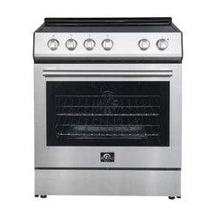 FORNO Appliance Package 4-Piece - 30" Electric Range, 30" Under Cabinet Hood, 31" Refrigerator, and Built-In Dishwasher - FBDL-010-01US
