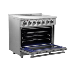FORNO Massimo 36-inch Freestanding Chef Door Electric Range FFSEL6020-36
