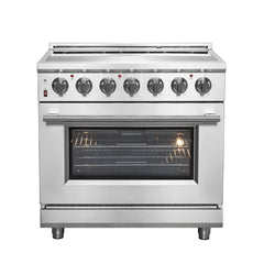 FORNO Massimo 36-inch Freestanding Chef Door Electric Range FFSEL6020-36