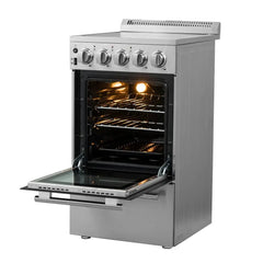 FORNO Pallerno 20-Inch 2.05 cu.ft. Freestanding Electric Range with 4 Elements in Stainless Steel, FFSEL6052-20