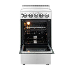 FORNO Pallerno 20-Inch 2.05 cu.ft. Freestanding Electric Range with 4 Elements in Stainless Steel, FFSEL6052-20