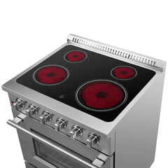 FORNO Galiano 30 Inch Freestanding Electric Range, 4 Radiant Burners FFSEL6083-30