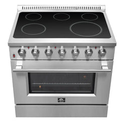 FORNO Galiano 36 Inch Freestanding Electric Range, 5 Radiant Burners FFSEL6083-36