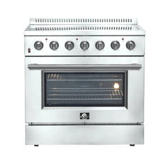 FORNO Galiano 36 Inch Freestanding Electric Range, 5 Radiant Burners FFSEL6083-36