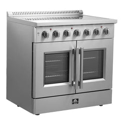 FORNO Galiano 36 Inch Freestanding French Door Electric Range FFSEL6917-36
