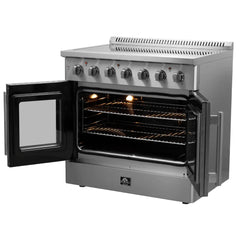 FORNO Galiano 36 Inch Freestanding French Door Electric Range FFSEL6917-36