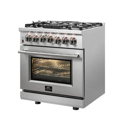 FORNO Massimo 30″ Freestanding Dual Fuel Range FFSGS6125-30