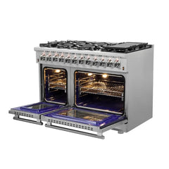 FORNO Massimo 48″ Freestanding Dual Fuel Range FFSGS6125-48