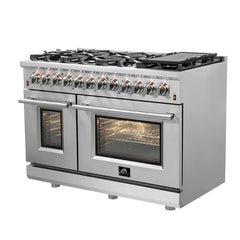 FORNO Massimo 48″ Freestanding Dual Fuel Range FFSGS6125-48
