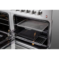 FORNO Galiano 60-Inch 8.64 cu. ft. Dual Fuel Range with 10 Italian Burners in Stainless Steel, FFSGS6156-60