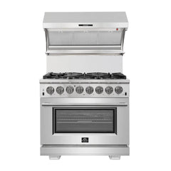 FORNO Capriasca 36 Inch Freestanding Dual Fuel Range FFSGS6187-36