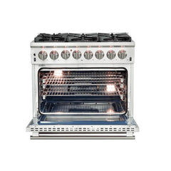 FORNO Capriasca 36 Inch Freestanding Dual Fuel Range FFSGS6187-36