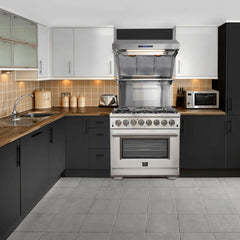 FORNO Capriasca 36 Inch Freestanding Dual Fuel Range FFSGS6187-36