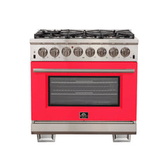 FORNO Capriasca 36 Inch Freestanding Dual Fuel Range FFSGS6187-36