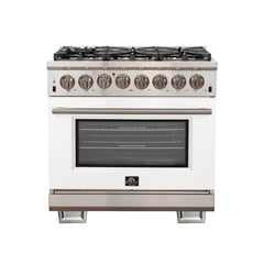 FORNO Capriasca 36 Inch Freestanding Dual Fuel Range FFSGS6187-36
