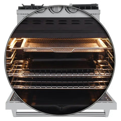 FORNO Lazio 30-Inch Dual Fuel Range with 5 Italian Burners in Stainless Steel - FFSGS6196-30