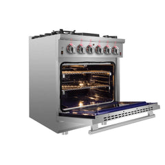 FORNO Massimo 30″ Freestanding Gas Range, 5 Burners FFSGS6239-30