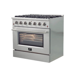 FORNO Espresso Galiano 36 Inch Gas Range with 6 Sealed Burners – FFSGS6244-36