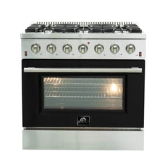 FORNO Espresso Galiano 36 Inch Gas Range with 6 Sealed Burners – FFSGS6244-36