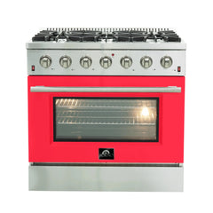 FORNO Espresso Galiano 36 Inch Gas Range with 6 Sealed Burners – FFSGS6244-36