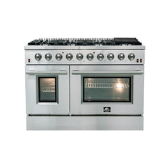 FORNO Galiano 48 Inch Gas Range, 8 Burners, 107,000 BTU – FFSGS6244-48