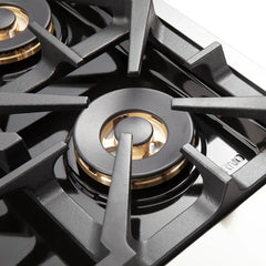 FORNO Capriasca 30 Inch 4.32 cu. ft. Gas Range with 5 Italian Burners in Stainless Steel, FFSGS6260-30