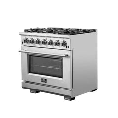 FORNO Capriasca 36 Inch Freestanding Gas Range FFSGS6260-36