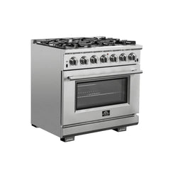 FORNO Capriasca 36 Inch Freestanding Gas Range FFSGS6260-36