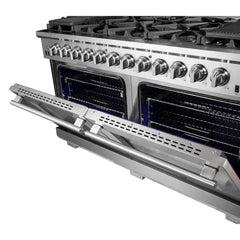 FORNO Capriasca 60 Inch 8.64 cu. ft. Gas Range with 10 Italian Burners in Stainless Steel, FFSGS6260-60