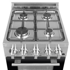FORNO Lamazze 20" 2.05 cu. ft. Freestanding Gas Range with 4 Sealed Burners in Stainless Steel, FFSGS6265-20