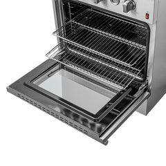 FORNO Giovanni 30-inch Gas Range Stainless Steel, 5 Burners 67,000 BTU, 4.32 cu.ft. Convection Oven FFSGS6274-30