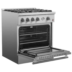 FORNO Marco 30 Inch Gas Range 4 Burners 4.32 cu.ft. convection oven FFSGS6277-30